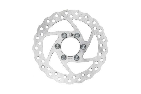 Ротор тормоза ZDE-140M 140mm, адаптер под резьбовое крепление,серебристый Ротор тормоза ZDE-140M 140mm, адаптер под резьбовое крепление,серебристый