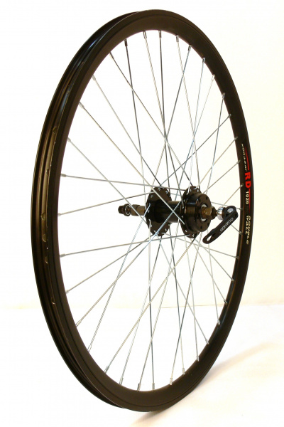 Колесо 26" MTB,заднее, двойной обод RD-1026 28х23мм,алюминиевый сплав, черный,черная втулка KT-M65RQR,135 мм с эксц. ,под диск 36 спицпод трещетку,крепление ротора IS6 Колесо 26" MTB,заднее, двойной обод RD-1026 28х23мм,алюминиевый сплав, черный,черная втулка KT-M65RQR,135 мм с эксц. ,под диск 36 спицпод трещетку,крепление ротора IS6