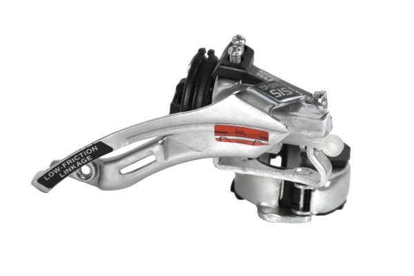 Переключатель передний SunRace M30,хомут 28,6мм,42Т,нижняя тяга,серебристый Переключатель передний SunRace M30,хомут 28,6мм,42Т,нижняя тяга,серебристый