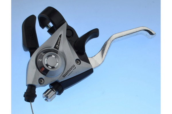 Шифтер/ручка тормоза ST-EF51-L(LS)2A, левая, 3-пер., трос 1800мм, под 2 пальца, для V-brake, серебри ASTEF51LSBS Шифтер/ручка тормоза ST-EF51-L(LS)2A, левая, 3-пер., трос 1800мм, под 2 пальца, для V-brake, серебри ASTEF51LSBS