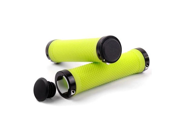 Грипсы с металлическими зажимами, длина 129мм, зеленые, зажим черный, Green/Black HL-G 119 Грипсы с металлическими зажимами, длина 129мм, зеленые, зажим черный, Green/Black HL-G 119