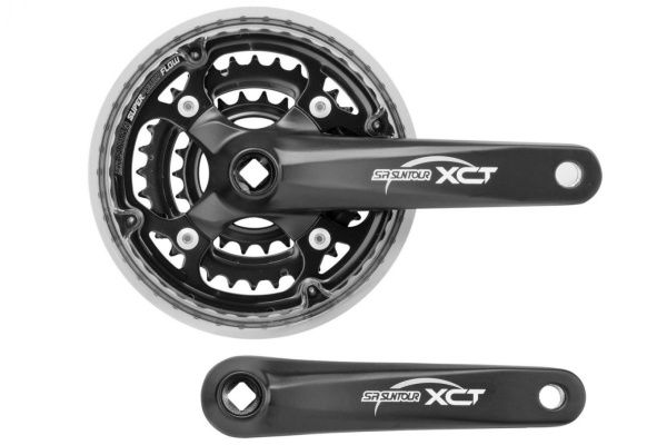 Кривошипный механизм (шатун правый со звездой, шатун левый, защита цепи пластик.)CW-XCT-T312-PBSG 22/32/42 зуба 170мм, арт. 580182 Кривошипный механизм (шатун правый со звездой, шатун левый, защита цепи пластик.)CW-XCT-T312-PBSG 22/32/42 зуба 170мм, арт. 580182