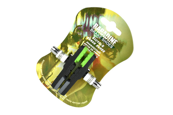 Колодки тормозные Baradine 960V, МТВ, 72мм, зелено-черно-серые Колодки тормозные Baradine 960V, МТВ, 72мм, зелено-черно-серые